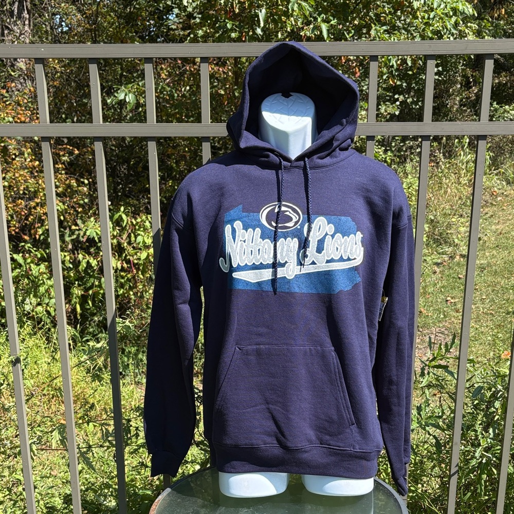 NWT Penn State Nittany Lions Blue Hoodie Sweatshirt Size Medium